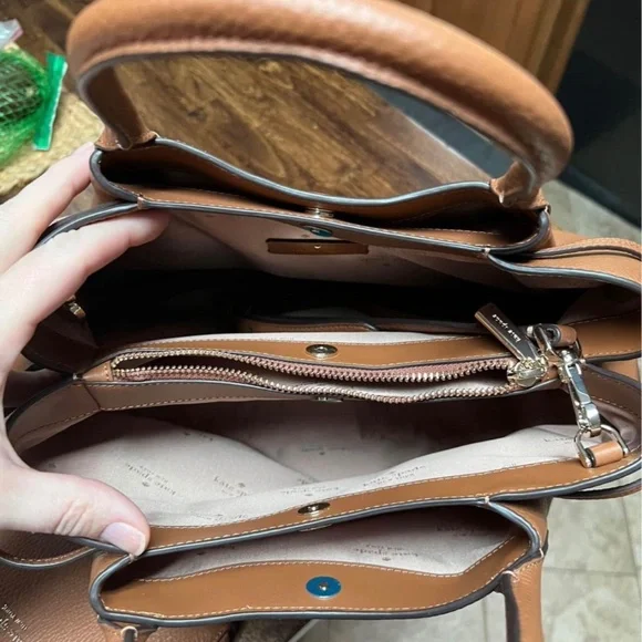 Kate Spade♠️-Large Leather Dumpling Satchel-Ginger*PURSE AND DUSTY ONLY* - Picture 3 of 4